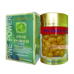 Tinh dầu thông đỏ Pine Power Gold điều trị ung thư, viêm xoang 100 viên 